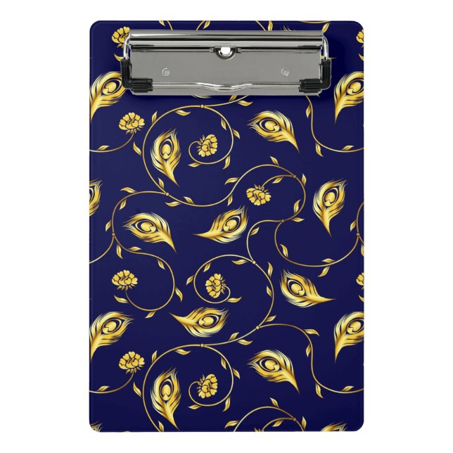 Peacock Sari Pattern Mini Clipboard (Front)