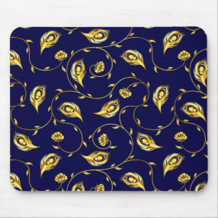 Peacock Sari Pattern Mouse Pad