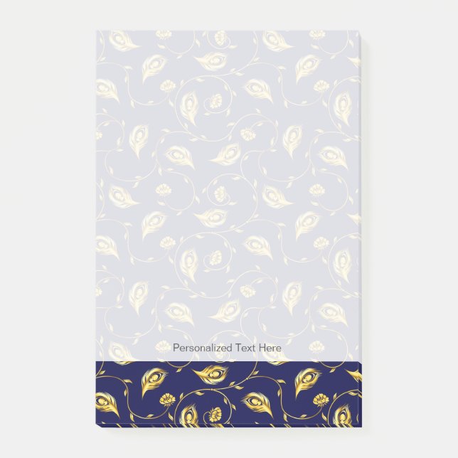Peacock Sari Pattern Post-it Notes (Front)