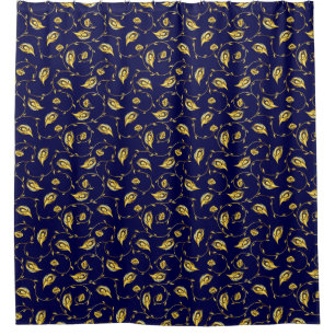Peacock Sari Pattern Shower Curtain