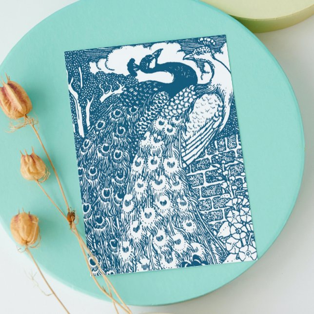 Peacock Save the Date Announcement Postcard (Creator Uploaded)