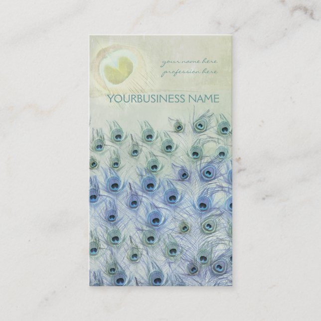 Peacock Sea Fantasy Business Card (Front)