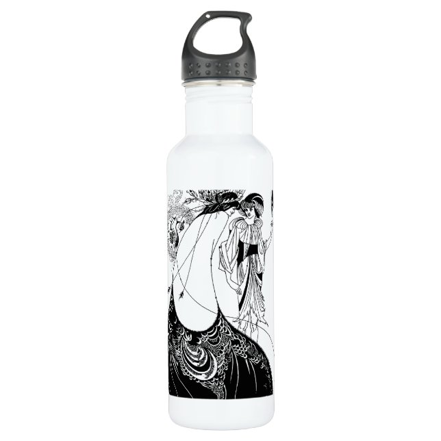 Peacock Skirt Beardsley Art Nouveau 710 Ml Water Bottle (Front)