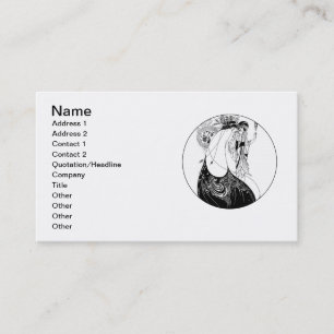 Peacock Skirt Beardsley Art Nouveau Business Card