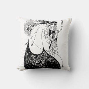 Peacock Skirt Beardsley Art Nouveau Cushion