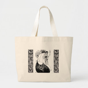 Peacock Skirt Beardsley Art Nouveau Large Tote Bag