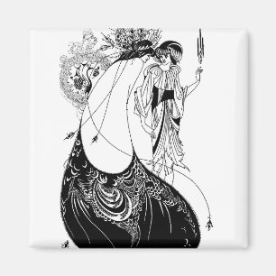 Peacock Skirt Beardsley Art Nouveau Magnet