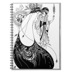 Peacock Skirt Beardsley Art Nouveau Notebook