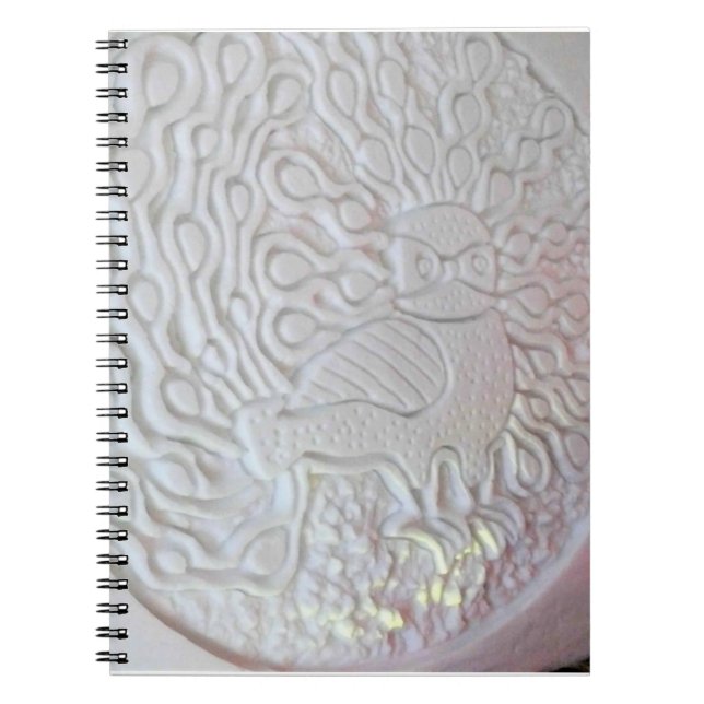 Peacock Snow Sculpture, Hotel de Glace, Quebec Notebook (Front)
