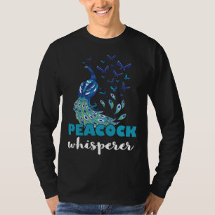 Peacock Spirit Animal Blue Exotic Bird Multicolor T-Shirt