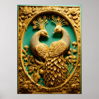 Peacock Splendour - Bring Nature Indoors Poster