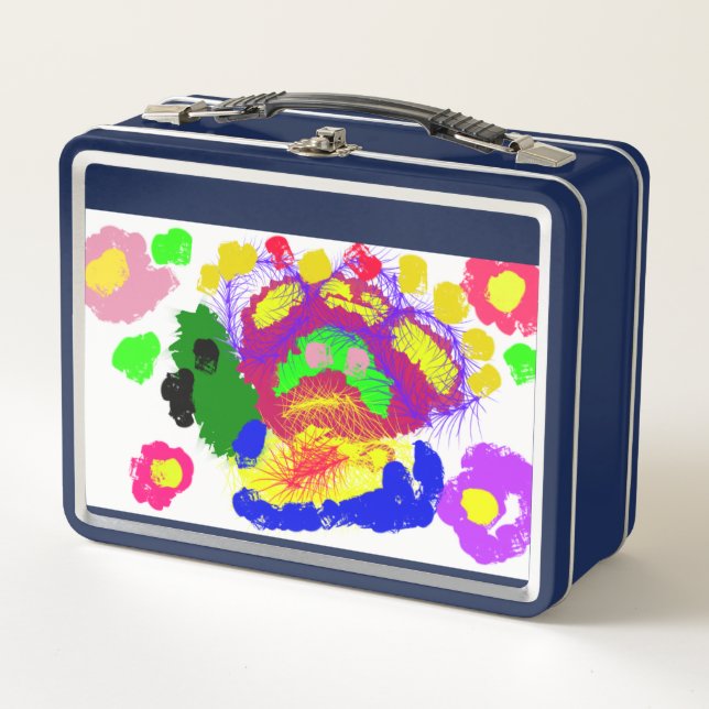 Peacock spring metal lunch box (Front)