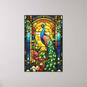 Peacock Stretched Canvas Print
