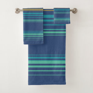 Peacock Stripes Bath Towel Set