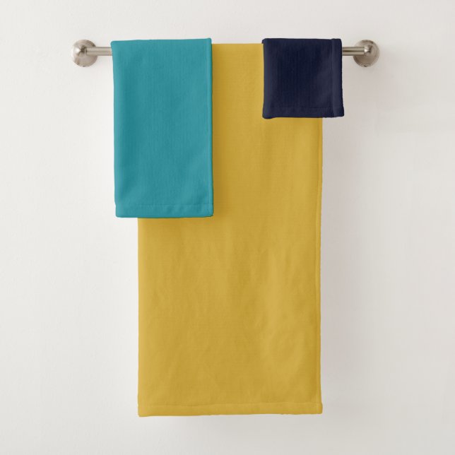 Peacock Stripes Bath Towel Set (Insitu)
