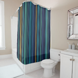 Peacock Stripes Shower Curtain