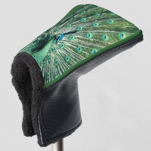 Peacock Strut  Golf Head Cover (3/4 Front)