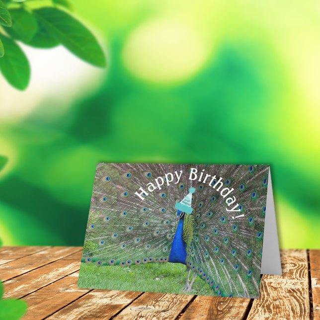 Peacock Strut•Happy Birthday! Card (Creator Uploaded)