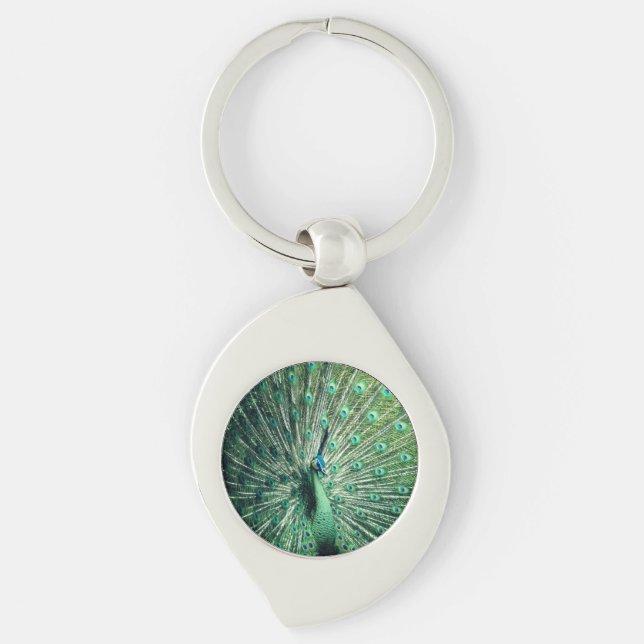 Peacock Strut  Key Ring (Front)