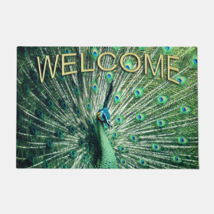 Peacock Strut Welcome Doormat