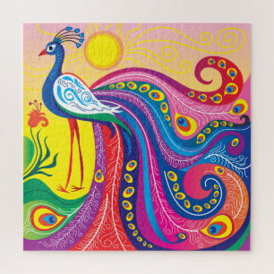 Peacock Sunrise Jigsaw Puzzle