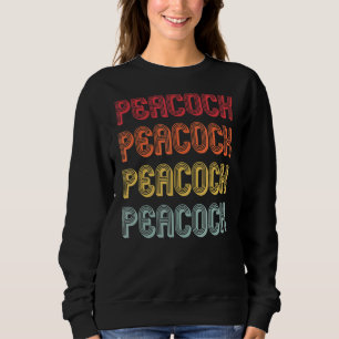 Peacock Surname Retro Vintage Birthday Reunion Sweatshirt