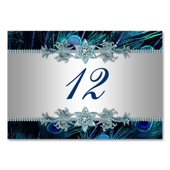 Peacock Table Cards (Front)