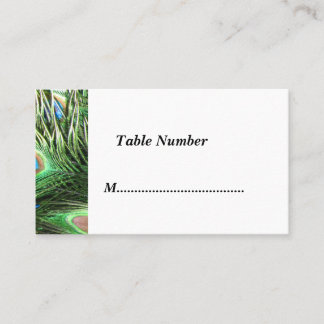 Peacock Table Numbers Classic Place Card