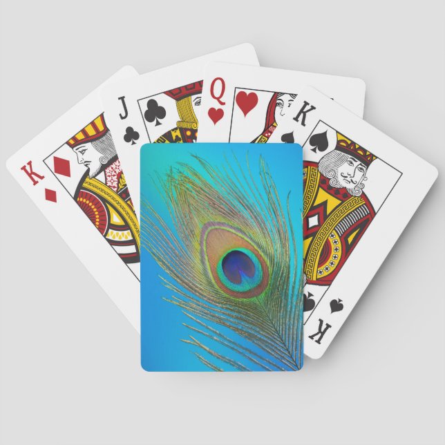 Peacock Tail Feather Playing Cards (Back)