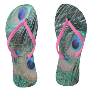Peacock Tail Feathers Thongs
