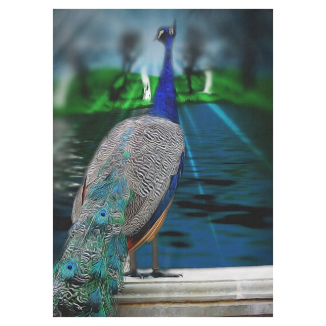 Peacock Tail Tablecloth (Front)