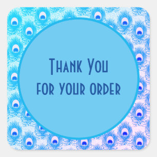 Peacock Thank you Classic Round Sticker