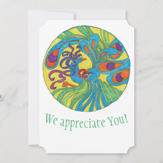 Peacock Thank you note cards