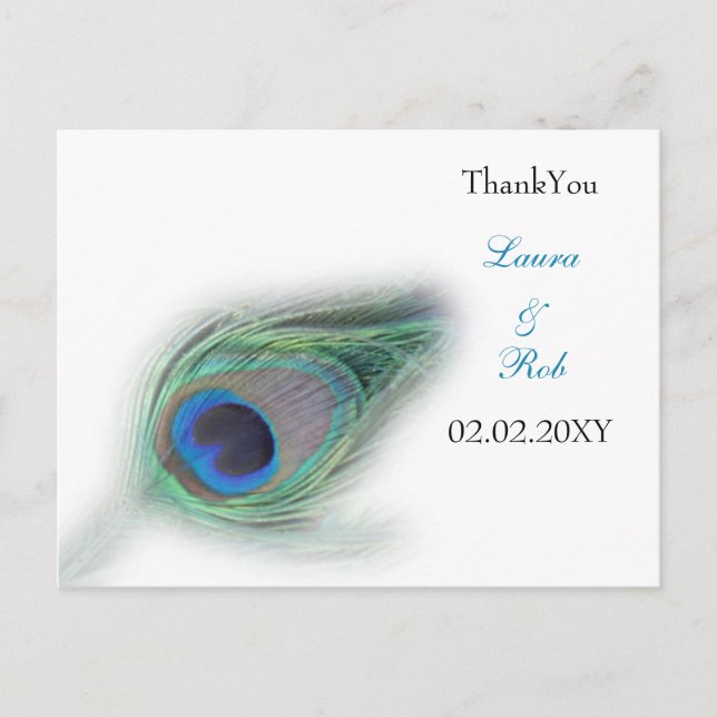 peacock ThankYou Cards (Front)