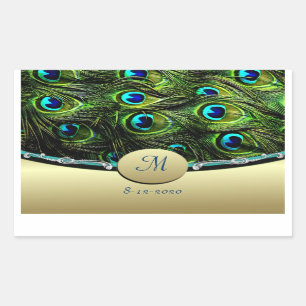 Peacock  Theme Wedding Envelope Seals