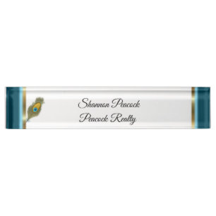 Peacock Theme with Feather Nameplate
