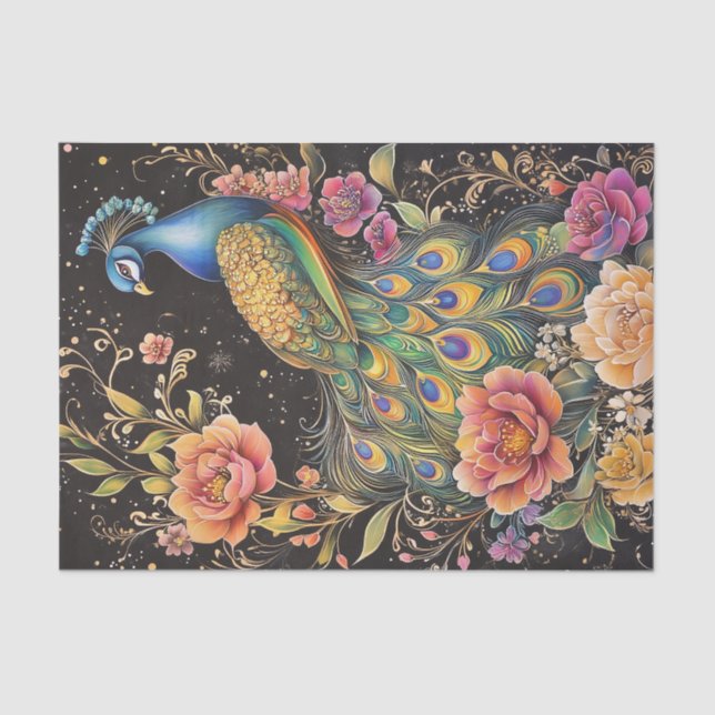 Peacock Tissue Paper (Front)