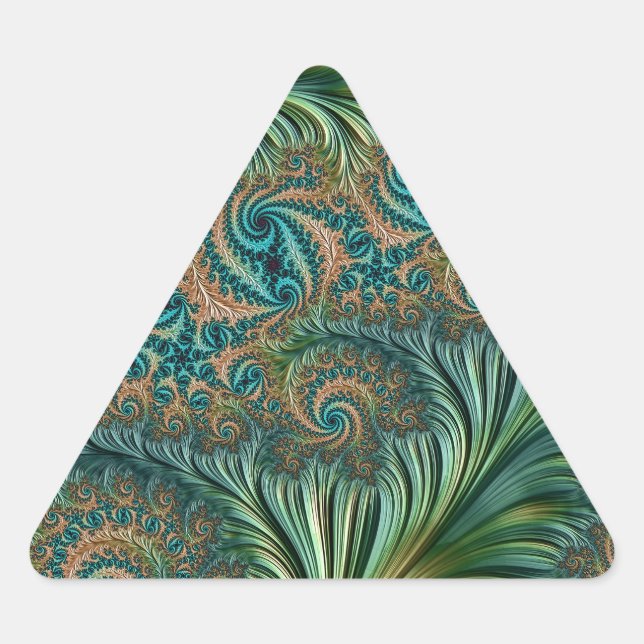 Peacock Triangle Sticker (Front)