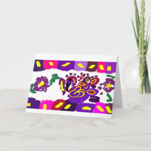 Peacock warm card