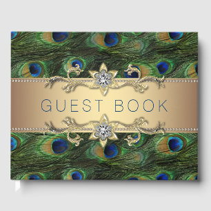Peacock Wedding Guest Book