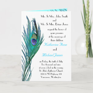 Peacock Wedding Invitation