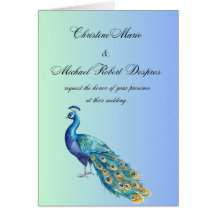 Peacock Wedding Invitation