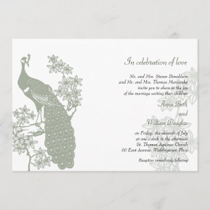 Peacock Wedding Invitation