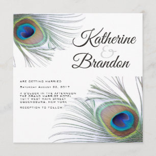 Peacock Wedding invitation
