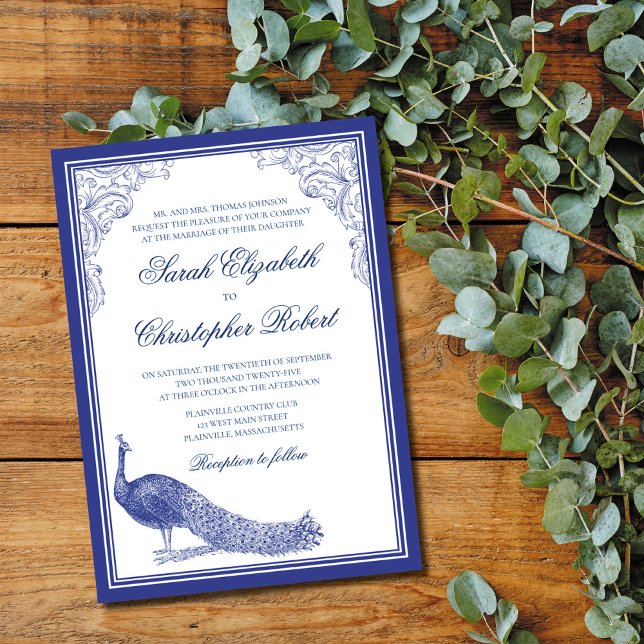 Peacock Wedding Invitation (Creator Uploaded)