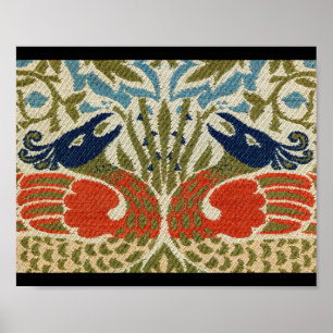 Peacock, William Morris Poster