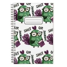 Peacock with Journal - "Shut Up, Journal" Funny 