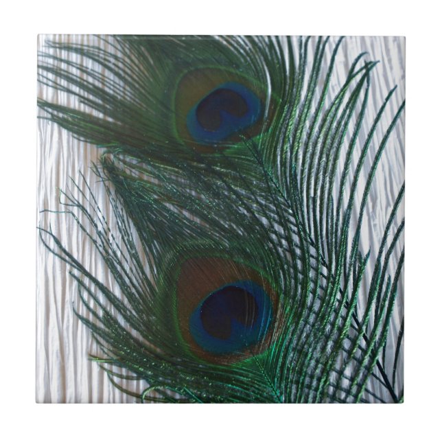 Peacock with White Ceramic Tile (Front)