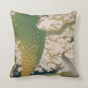 Peacocks and Cherry Tree (1925) Cushion