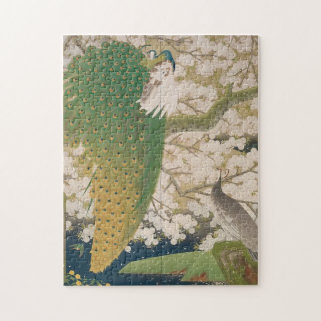 Peacocks and Cherry Tree (1925) Jigsaw Puzzle (Vertical)